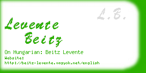 levente beitz business card